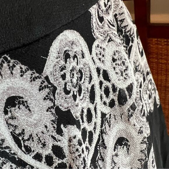 Karen Millen Black Gray Silk Cocktail Dress Lined Sleeveless Size 8 - Picture 8 of 12